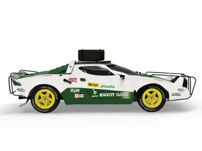 Lancia Stratos rally version 3D model