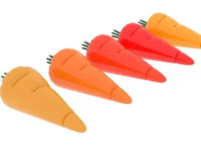 Carrot Marzipans Set 3D model
