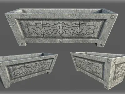 Large Roman Vase Low-poly 3D model
