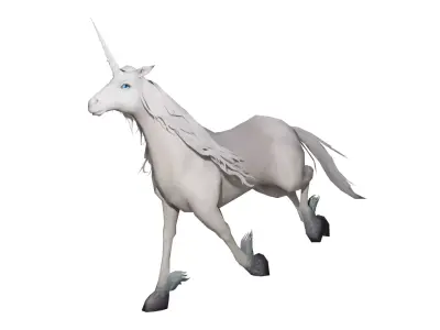 Animated Low-poly Unicorn Low-poly 3D model