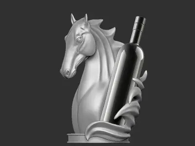 Wine HolderHorse Stand  3D print model