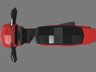 Low Poly Motorbike 04 Low-poly 3D model
