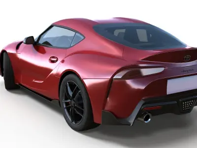2019 Toyota Supra JA90  Low-poly 3D model