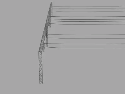 Railways Electric Post Low-poly 3D model