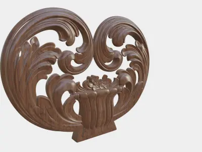 Wooden Flower Decor 3D print model