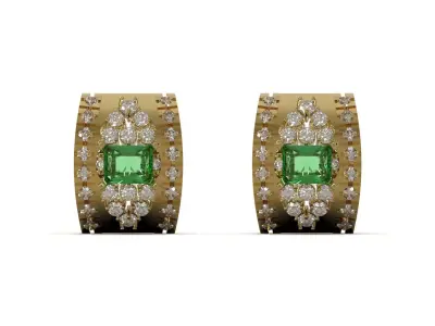 Elegant Earrings Ready for 3D Printing model je0171 3D print model