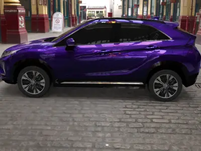 mitsubishi eclipse cross blue 3D model