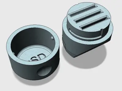 Keychain - case for uSD cards Free 3D print model