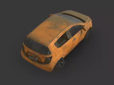Abandoned Car - Chevrolet Aveo Low-poly 3D model