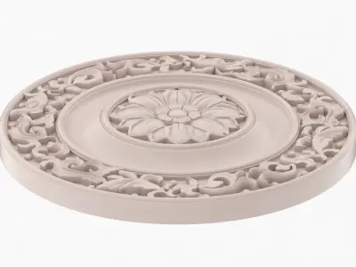 Classic Ceiling Medallion 52 3D model