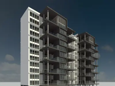 Revit Residential building 3D model Volume02 3D model 3D model