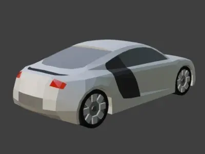 Audi R8 Low-poly 3D model