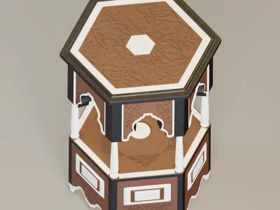 Syrian side table 3D model
