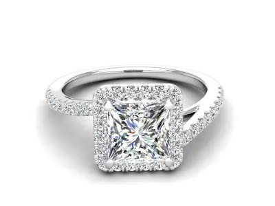 Engagement ring Vanessa princess 3D print model