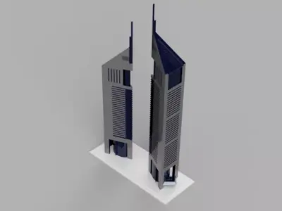 3D Printable Emirates Towers - Iconic Dubai Skyscraper Model 3D print model
