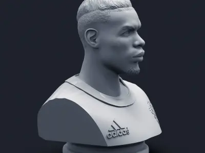 Paul Pogba 3D Printable Bust 3D print model