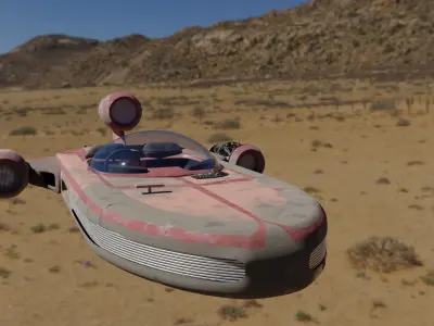 landspeeder star wars 3D model