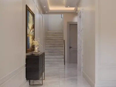 Modern Classic Apartment Interior with Mancave and Hall 3D model