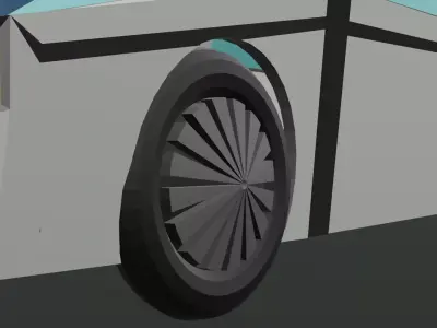 low poly stylized classic sportscar Low-poly 3D model