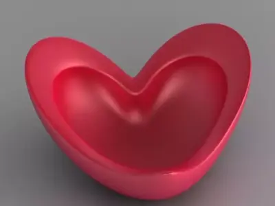 Heart Decorative Bowl Free 3D print model
