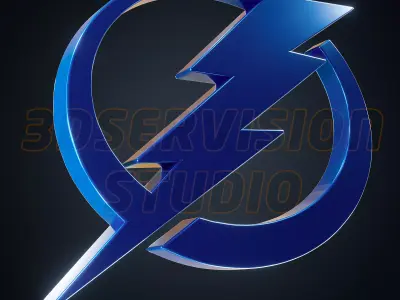 Tempa Bay Lightning logo - Cinematic - 3D print 3D model