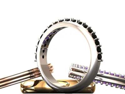 Diamond rings 3D print model
