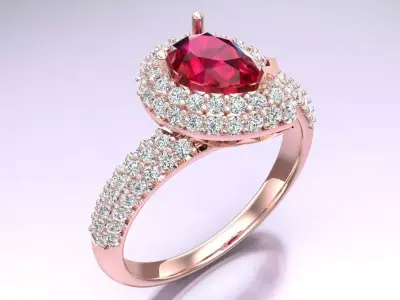 Diamond Ring - Womens Rings - N92230 3D print model