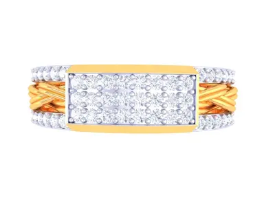 Mens gemstone diamond men Ring with details images 44 3D print model