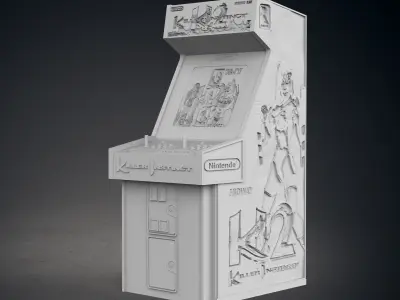 Killer Instinct 2 Arcade Cabinet with Lithophane 3D print model