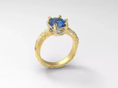 R 125 ring 3D print model