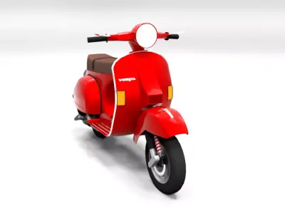 VESPA PIAGGIO PX125 LOWPOLY Low-poly 3D model