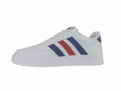 Adidas Breaknet 20 White Red Blue Low-poly 3D model