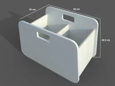 BacUp2Boxes White Low-poly 3D model