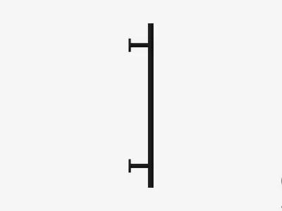 Towel Rail - Ladder - Luxury - Round - 550 - Round Plate Low-poly 3D model