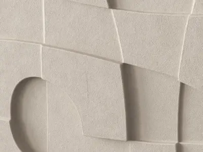 Beige relief artwork 3D model