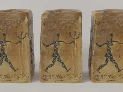 Antique Candle PhotoScanned 3D Model Realism Low-poly 3D model