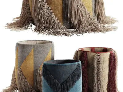 Decorative basket set 3D model