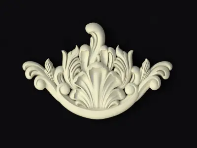 Central decor ornament for furniture 3D model 719