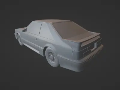 1980s Muscle Car Low-poly 3D model