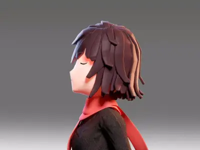 Stylized Child 3D Character  Animated Model  Lightweight Rigged  3D model