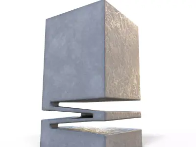 Stone Modern Vase  Low-poly 3D model