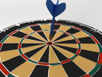 Dartboard and Dart 3D model