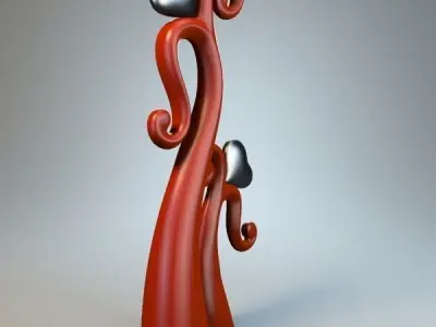 Dancing heart sculpture P 3D print model