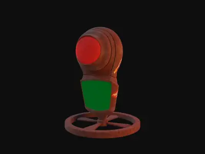 Futuristic Traffic Light Low-poly 3D model