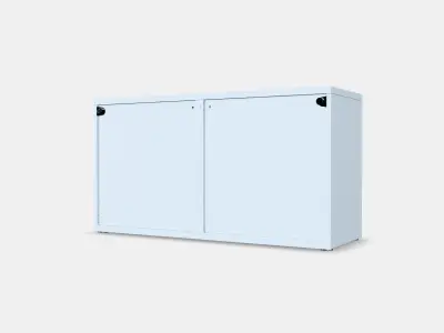 BESTA Shelf unit with glass doors 7 3D model