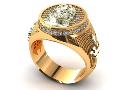 Anillo Jesus Jesus christ ring 3D print model