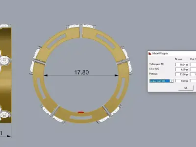 Brand Ring Jewelryset 2 size 3D print model