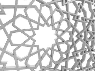 Arabic Decorative Pattern T3 Low-poly 3D model
