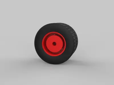6 spoke Dayton rear old school Rc wheel 3D print model