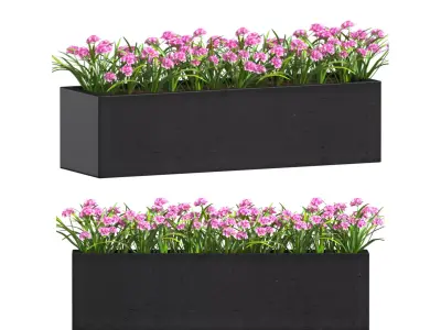 Window and Balcony Flower Box Pot 3D model shop
